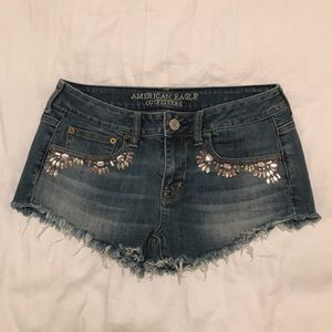 American Eagle rhinestone embellished shorts